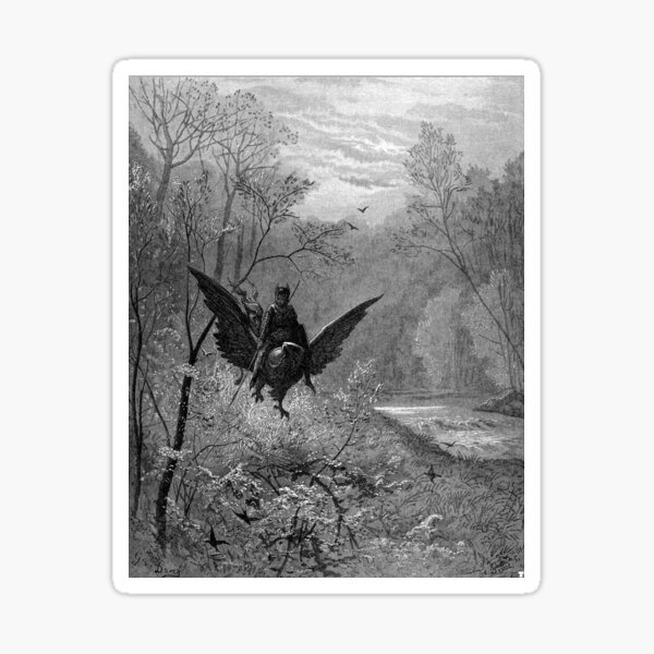 Item preview, Rugerro on a Hippogriff - Gustave Dore designed and sold by forgottenbeauty.