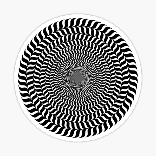 Moving Circle Optical Illusion Sticker