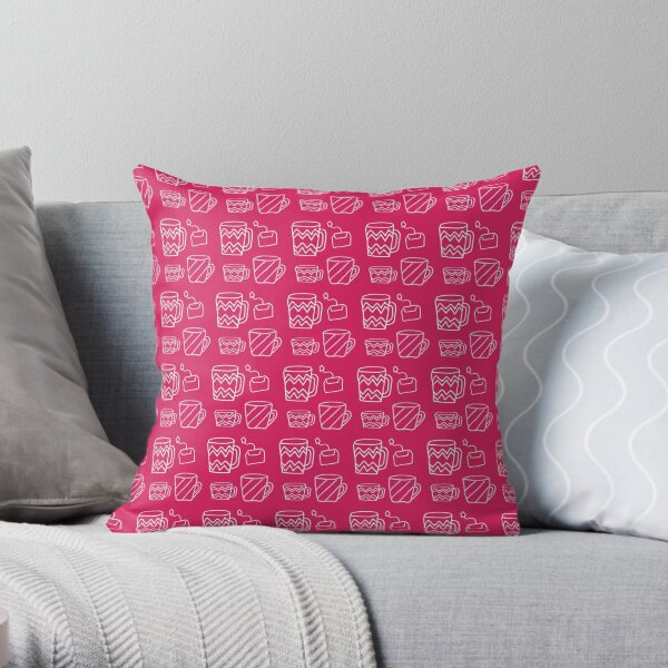Pink Tea Throw Pillow