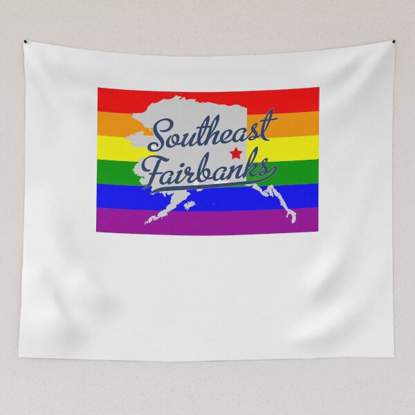 Item preview, Fairbanks Gay Pride Shirt - Fairbanks LGBT Rainbow Flag Shirt - Fairbanks Alaska Gay Pride designed and sold by Galvanized.