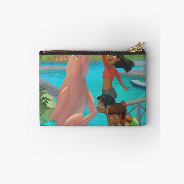 Item preview, Playful Pink dolphins  designed and sold by Nadia  Ronquillo.