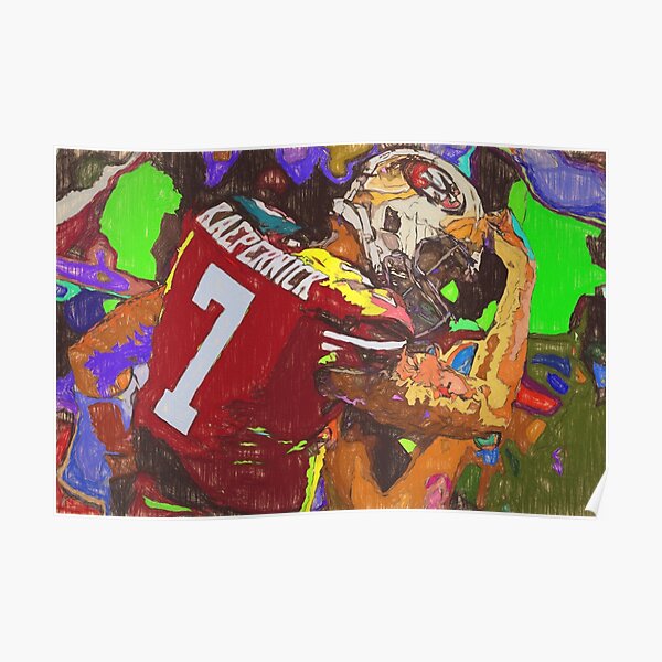 Colin Kaepernick Kneeling Low Poly - Colin Kaepernick - Posters and Art  Prints