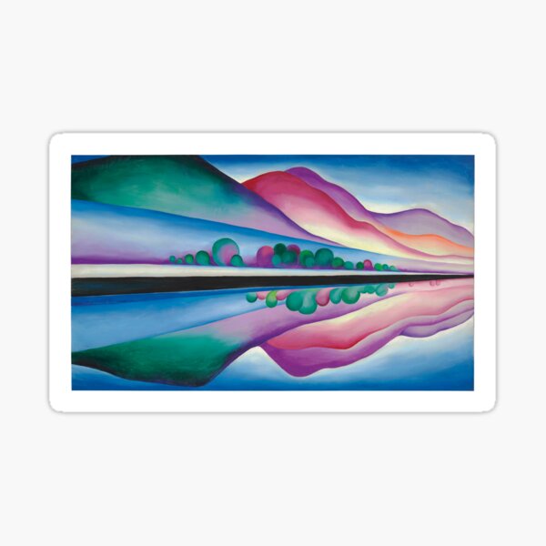 Lake George Reflection by Georgia O'Keeffe Sticker