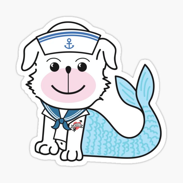 Merdoggo Saillor "MerMan" Blue Sticker