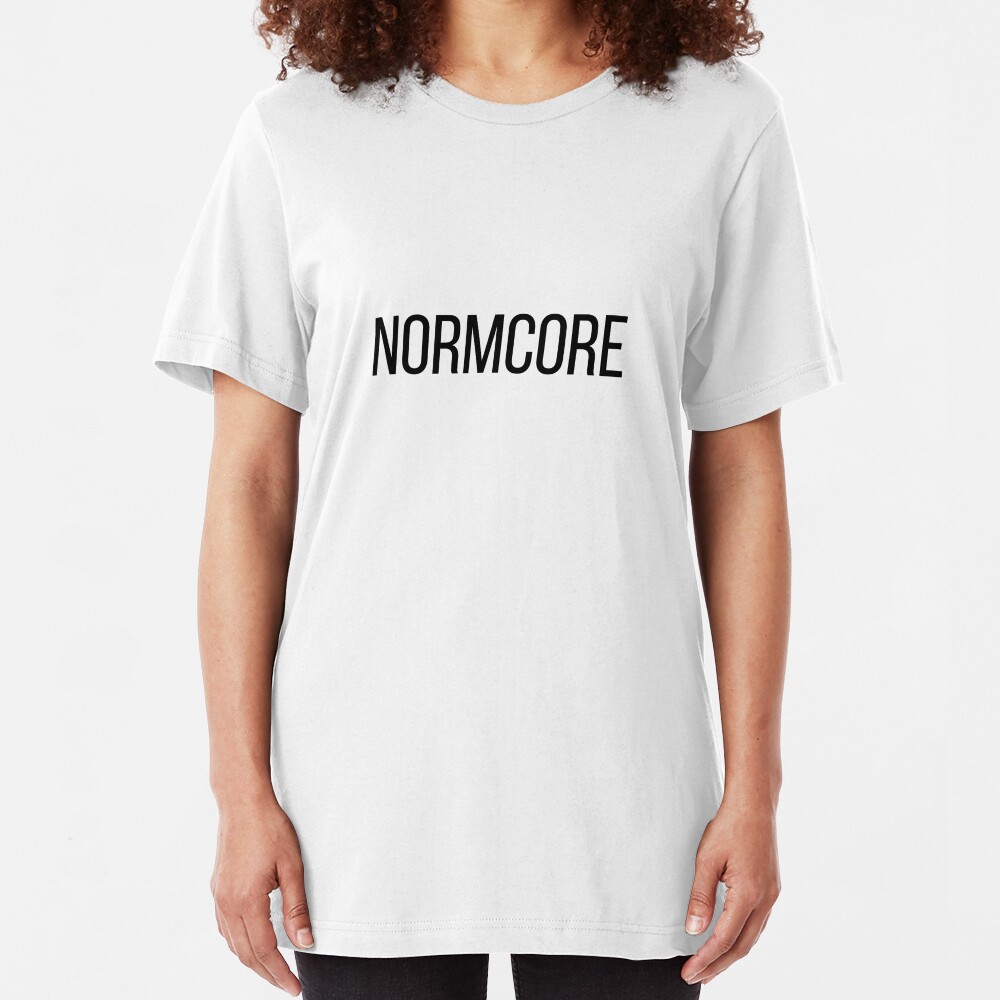 NORMCORE white HARDCORE NORMAL Slim Fit T-Shirt