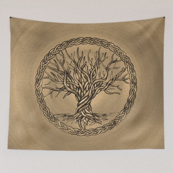 Item preview, Tree of life -Yggdrasil -Sepia Canvas designed and sold by Nartissima.