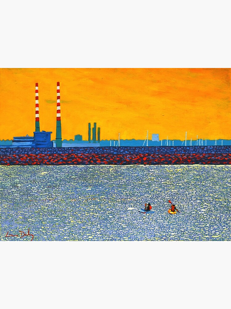 Thumbnail 3 of 3, Art Print, Poolbeg, Kayakers (Dublin, Ireland) designed and sold by eolai.