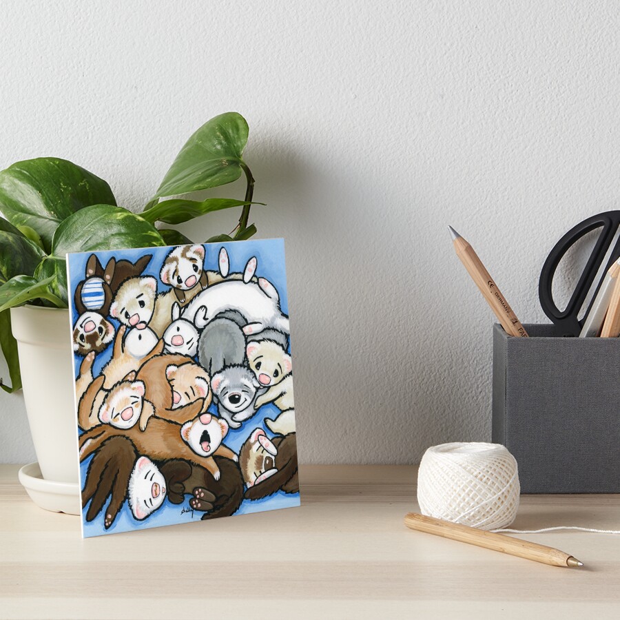 Wall to Wall Weasels Art Board Print