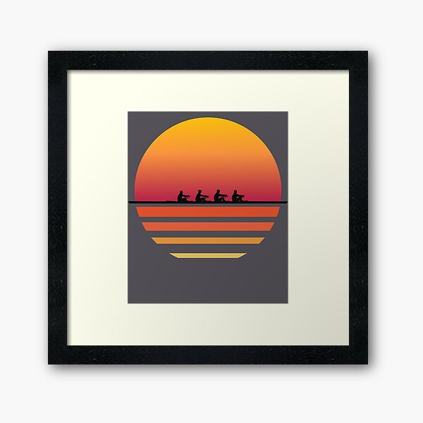 Item preview, Rowing Team Sunset Lake Art | Cute Crew Sport Art Gift designed and sold by melsens.