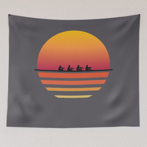 Item preview, Rowing Team Sunset Lake Art | Cute Crew Sport Art Gift designed and sold by melsens.