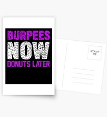 Burpees Donuts später Postkarten