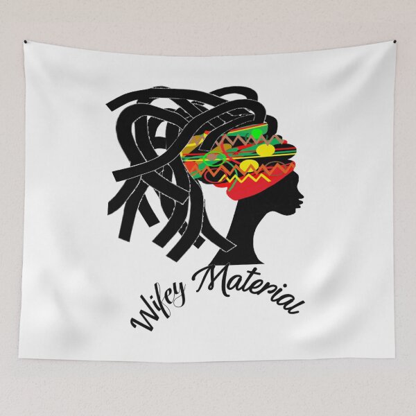 Item preview, Natural Hair T-Shirt for Black Women Wifey Material HeadWrap designed and sold by rieriecoils1.