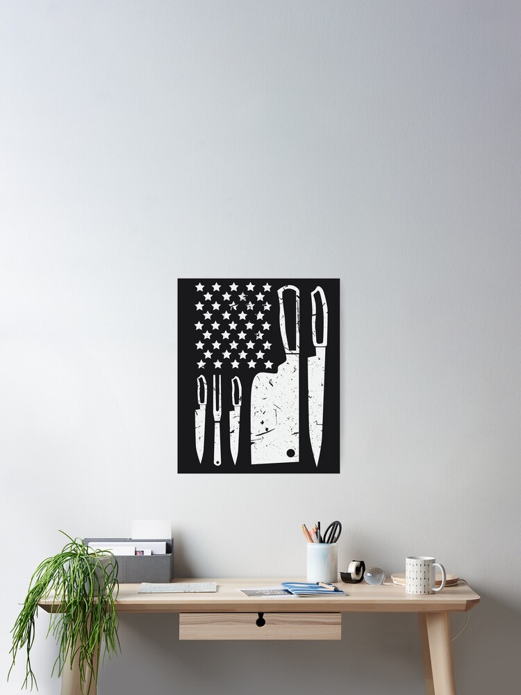 Chef Knife Set Shirt | Patriotic American Flag Kitchen Gift Chef Knife Set Shirt | Patriotic American Flag Kitchen Gift