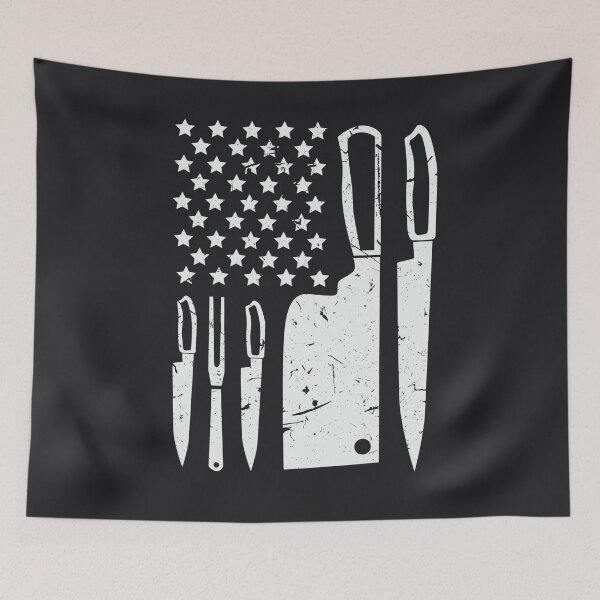 Item preview, Chef Knife Set Art | Patriotic American Flag Kitchen Gift designed and sold by melsens.