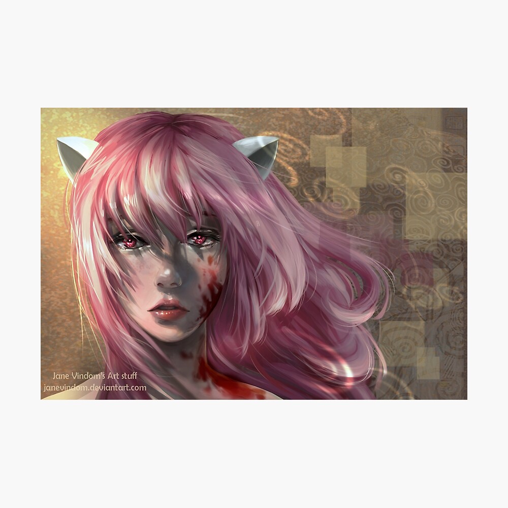 Lucy Kaede Elfen Lied Anime Girl Fanart Poster for Sale by Spacefoxart