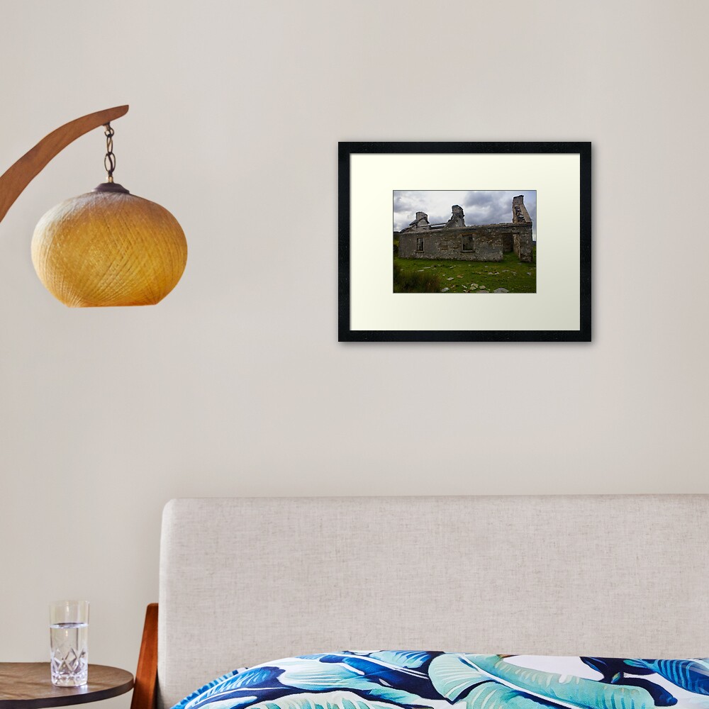 Ruined Cottage at Cashelnagor, County Donegal, Ireland Framed Art Print