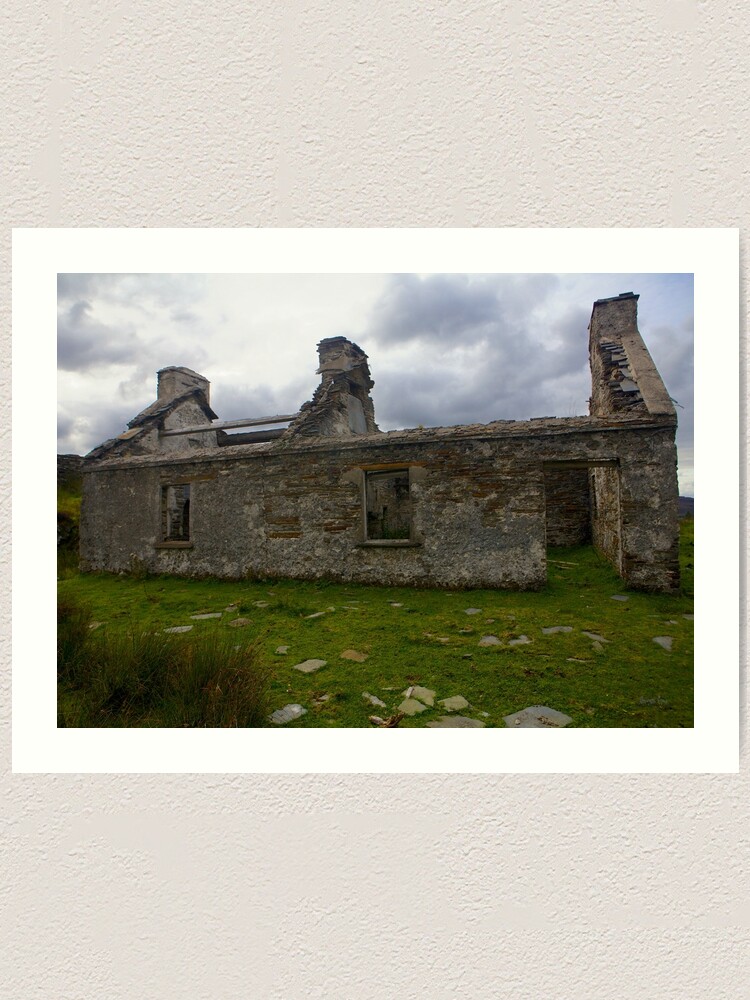 Alternate view of Ruined Cottage at Cashelnagor, County Donegal, Ireland Art Print
