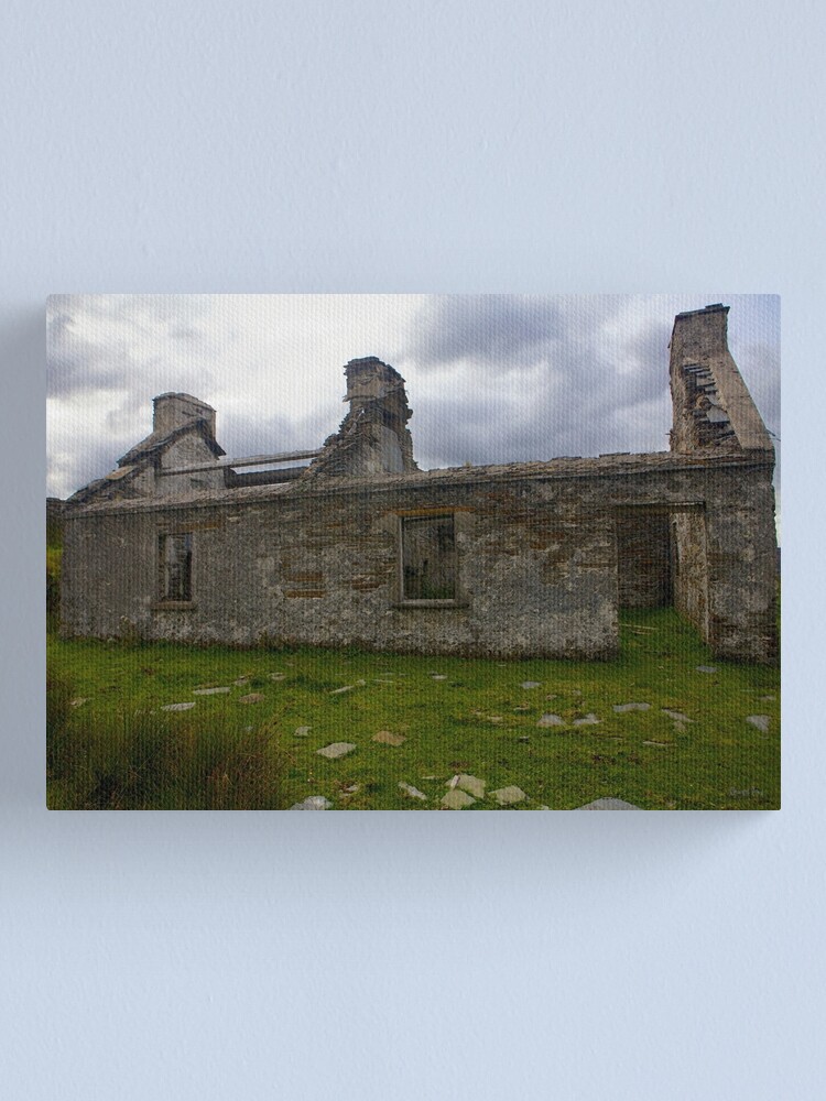 Alternate view of Ruined Cottage at Cashelnagor, County Donegal, Ireland Canvas Print