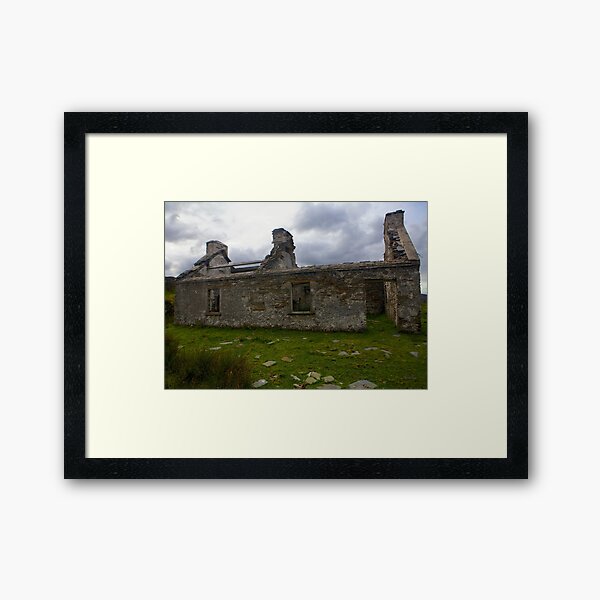 Ruined Cottage at Cashelnagor, County Donegal, Ireland Framed Art Print