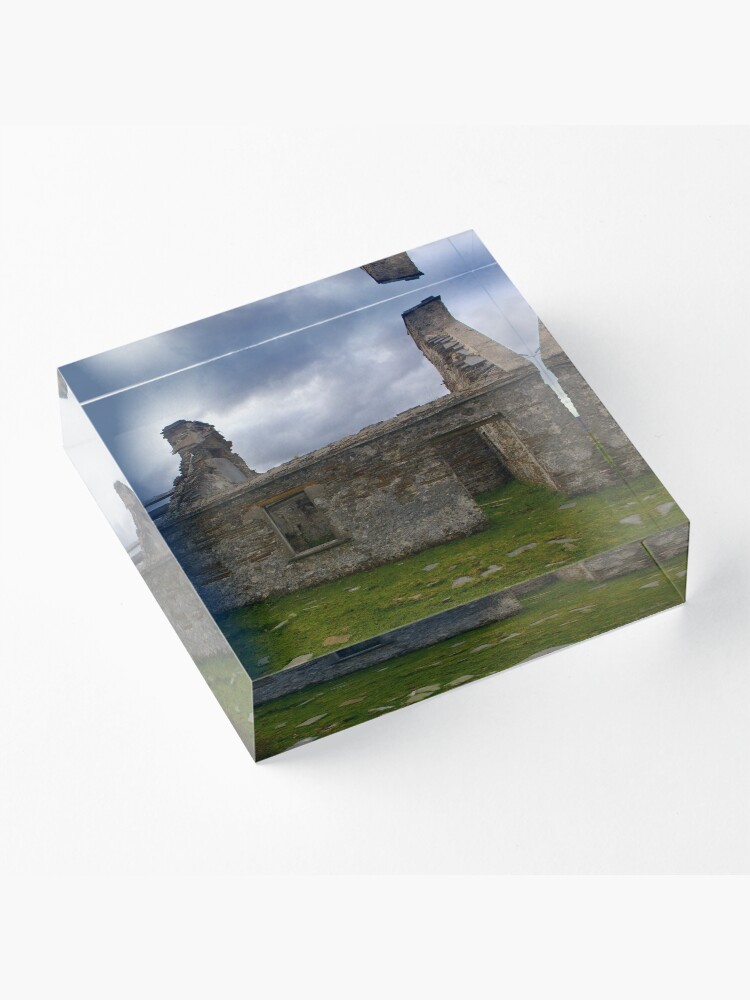 Alternate view of Ruined Cottage at Cashelnagor, County Donegal, Ireland Acrylic Block