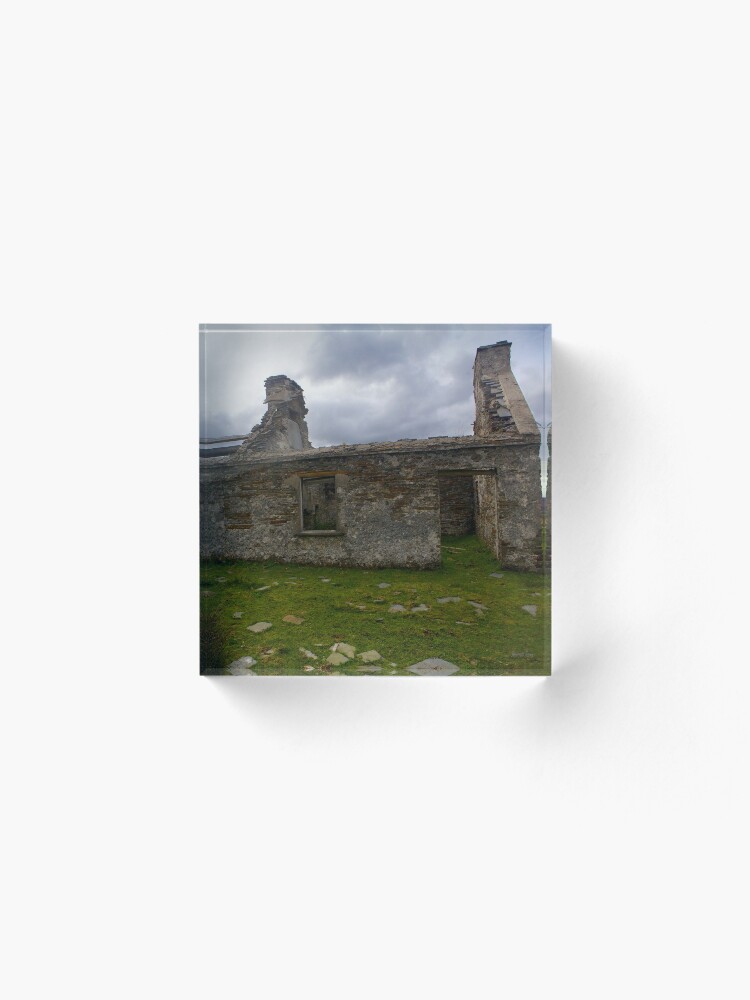 Alternate view of Ruined Cottage at Cashelnagor, County Donegal, Ireland Acrylic Block