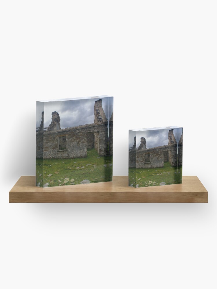 Alternate view of Ruined Cottage at Cashelnagor, County Donegal, Ireland Acrylic Block