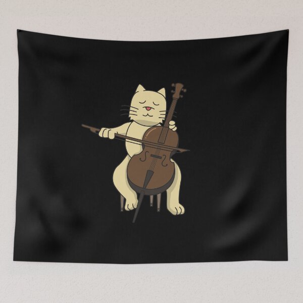 Item preview, Cello Cat Gift Cellist Stringed Instrument designed and sold by Franja2.