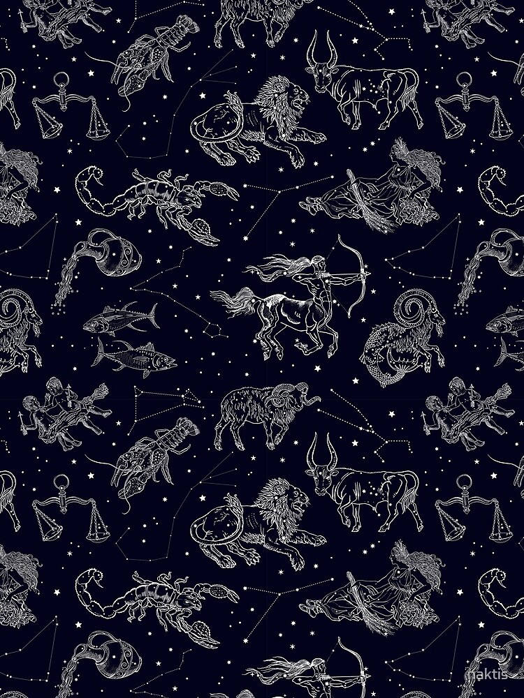 Vintage astronomy seamless pattern. by naktis