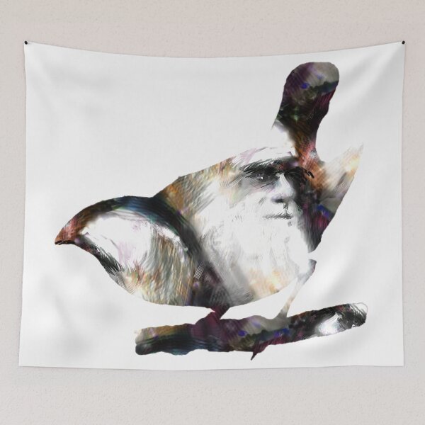 Item preview, Female Large Ground Finch with Charles Darwin designed and sold by weavernap.