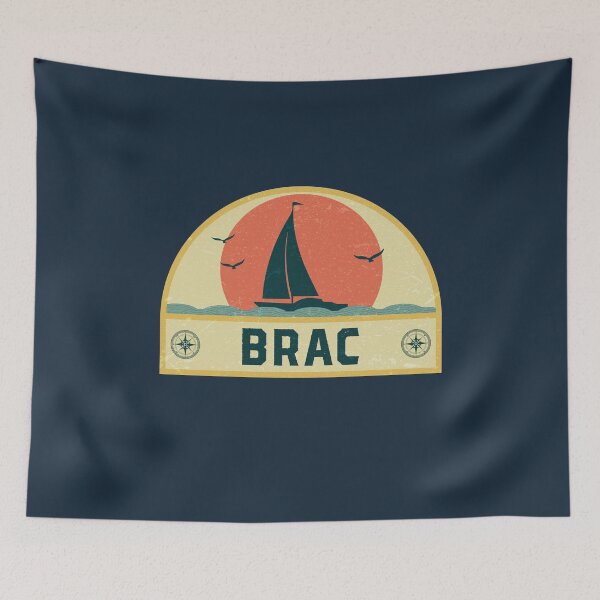 Item preview, Vintage Brac Croatia Sailing Vacation Badge designed and sold by dk80.