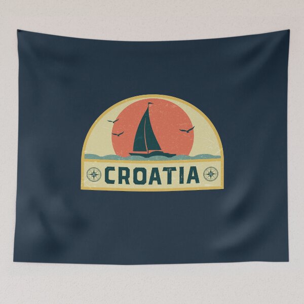 Item preview, Vintage Croatia Sailing Vacation Badge designed and sold by dk80.