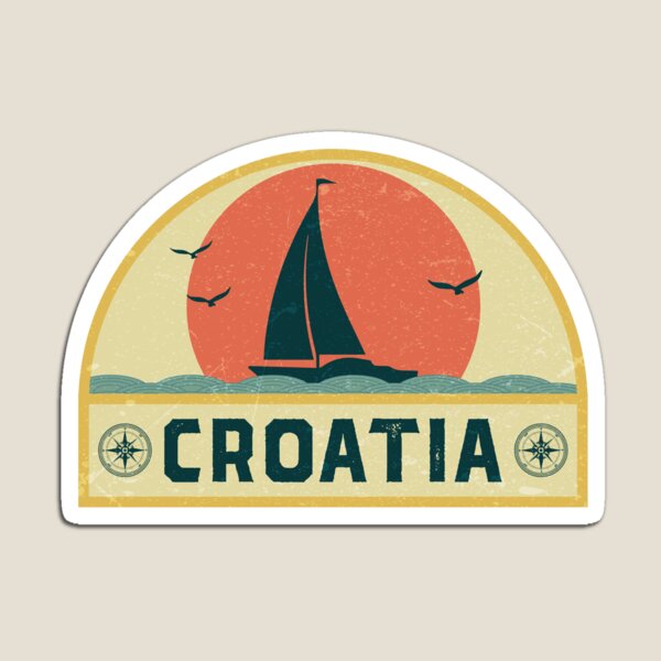 Item preview, Vintage Croatia Sailing Vacation Badge designed and sold by dk80.