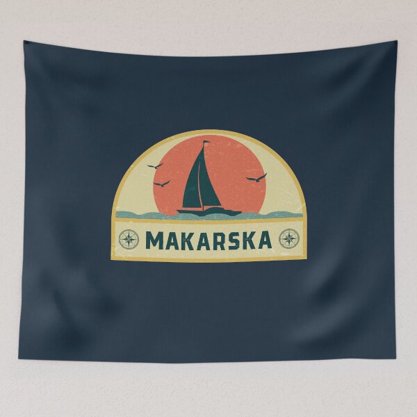 Item preview, Vintage Makarska Croatia Sailing Vacation Badge designed and sold by dk80.