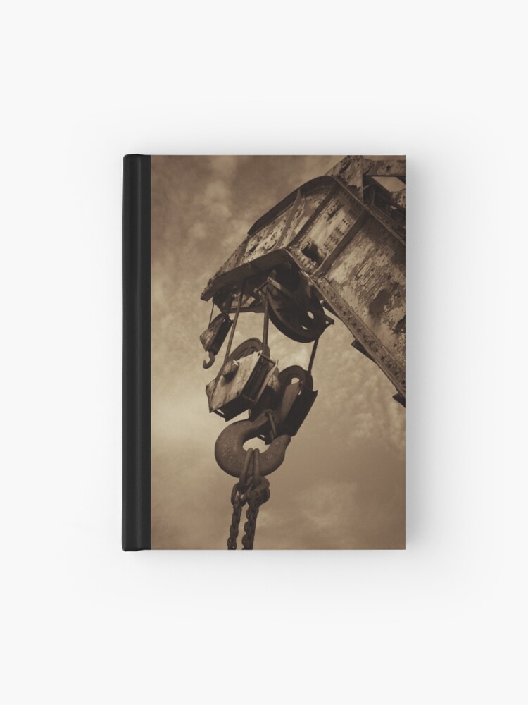 Thumbnail 1 of 3, Journal, Retired crane - sepia designed and sold by mistered.