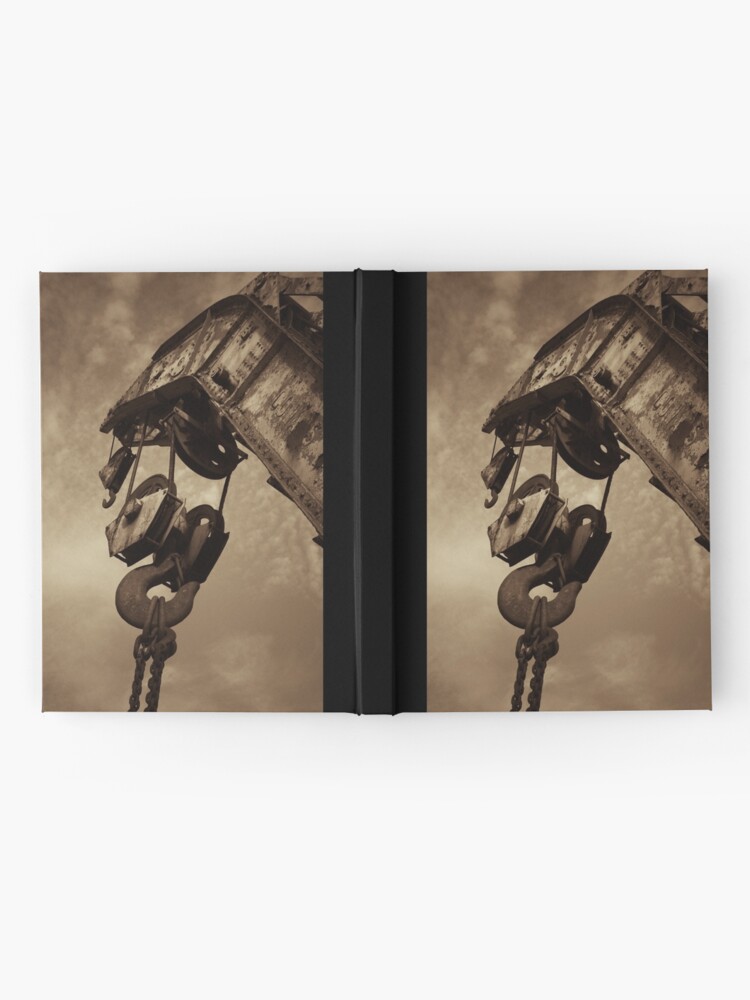 Alternate view of Retired crane - sepia Hardcover Journal