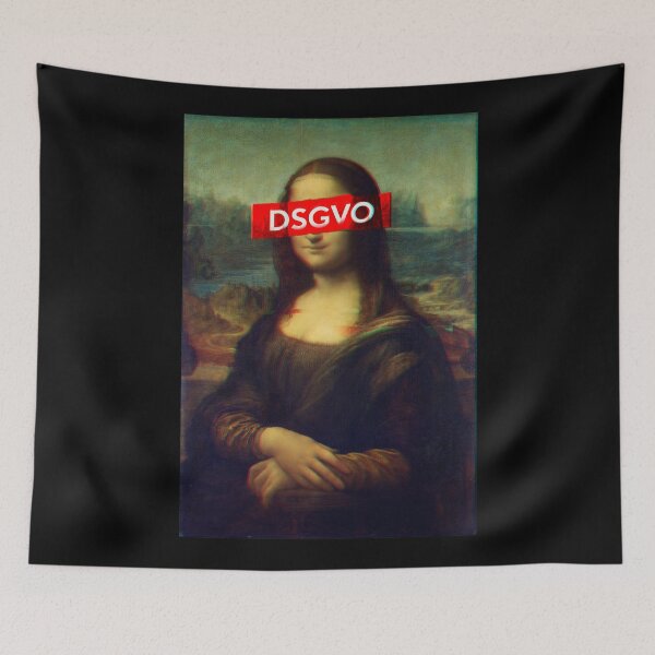 Item preview, Glitch Art - Mona Lisa Basic Data Protection Regulation designed and sold by Quentin1984.