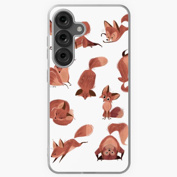 Red Foxes Pattern Samsung Galaxy Soft Case