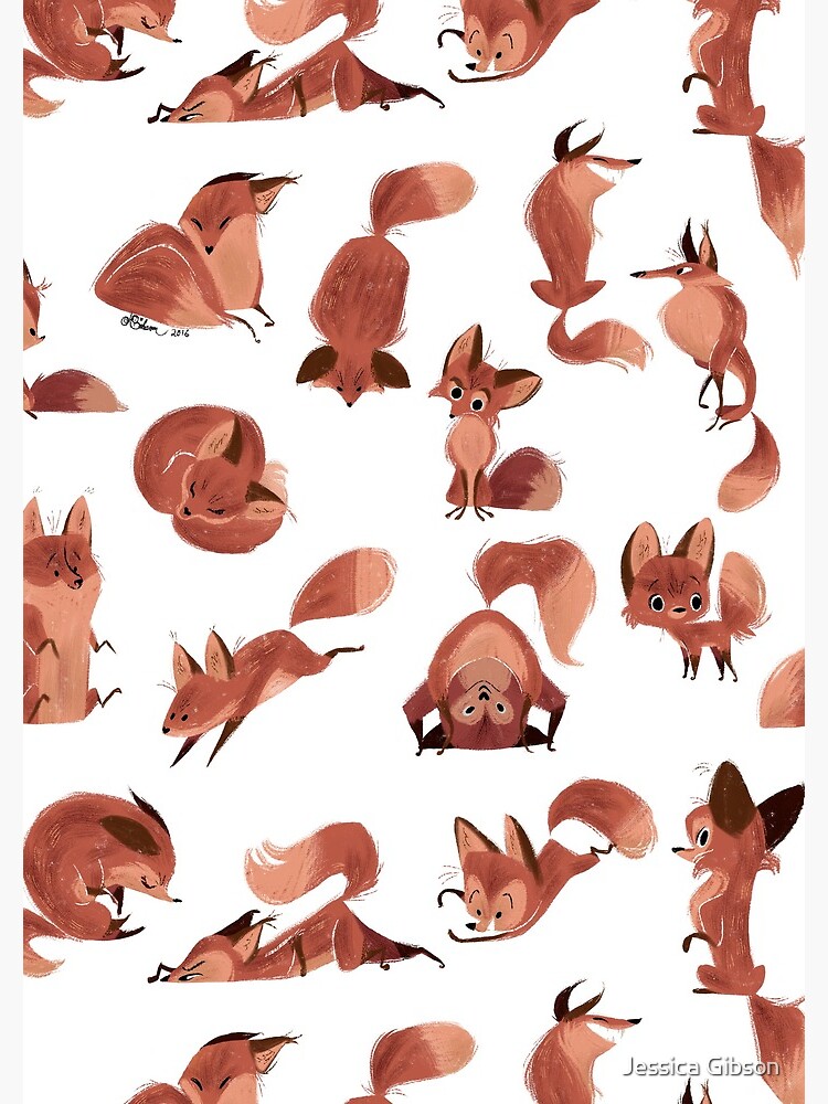 Thumbnail 3 of 3, Journal, Red Foxes Pattern designed and sold by Jessiedrawz.