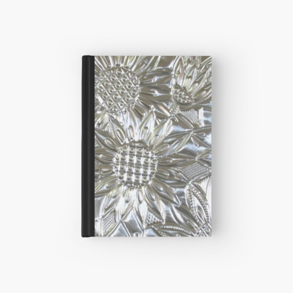 Silver Sunflowers Hardcover Journal