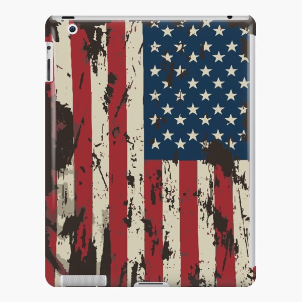 ★ Vintage Distressed USA Flag iPad Snap Case