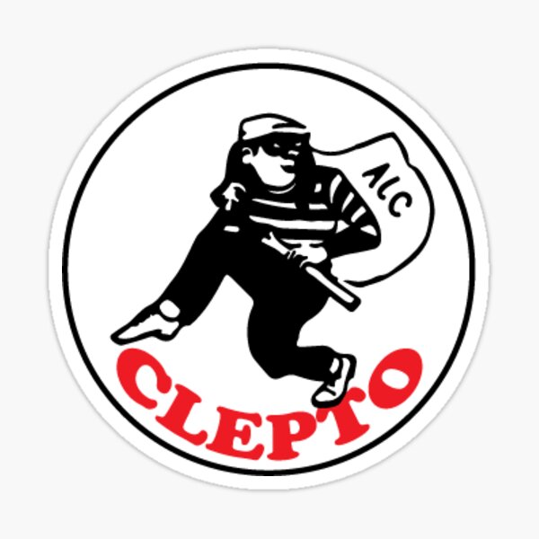 clepto badge Sticker