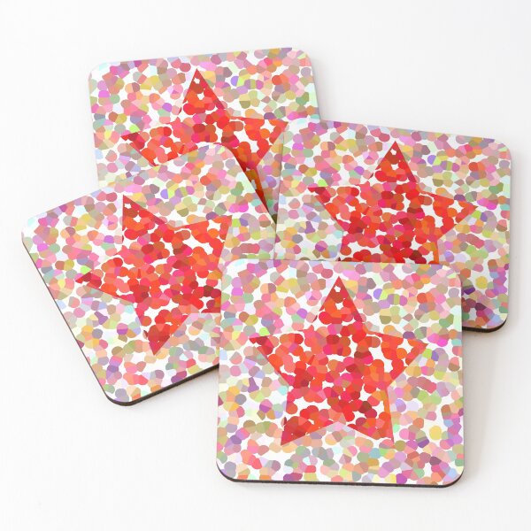 Item preview, I am dotty about this Red Star on Pink designed and sold by ellenhenry.