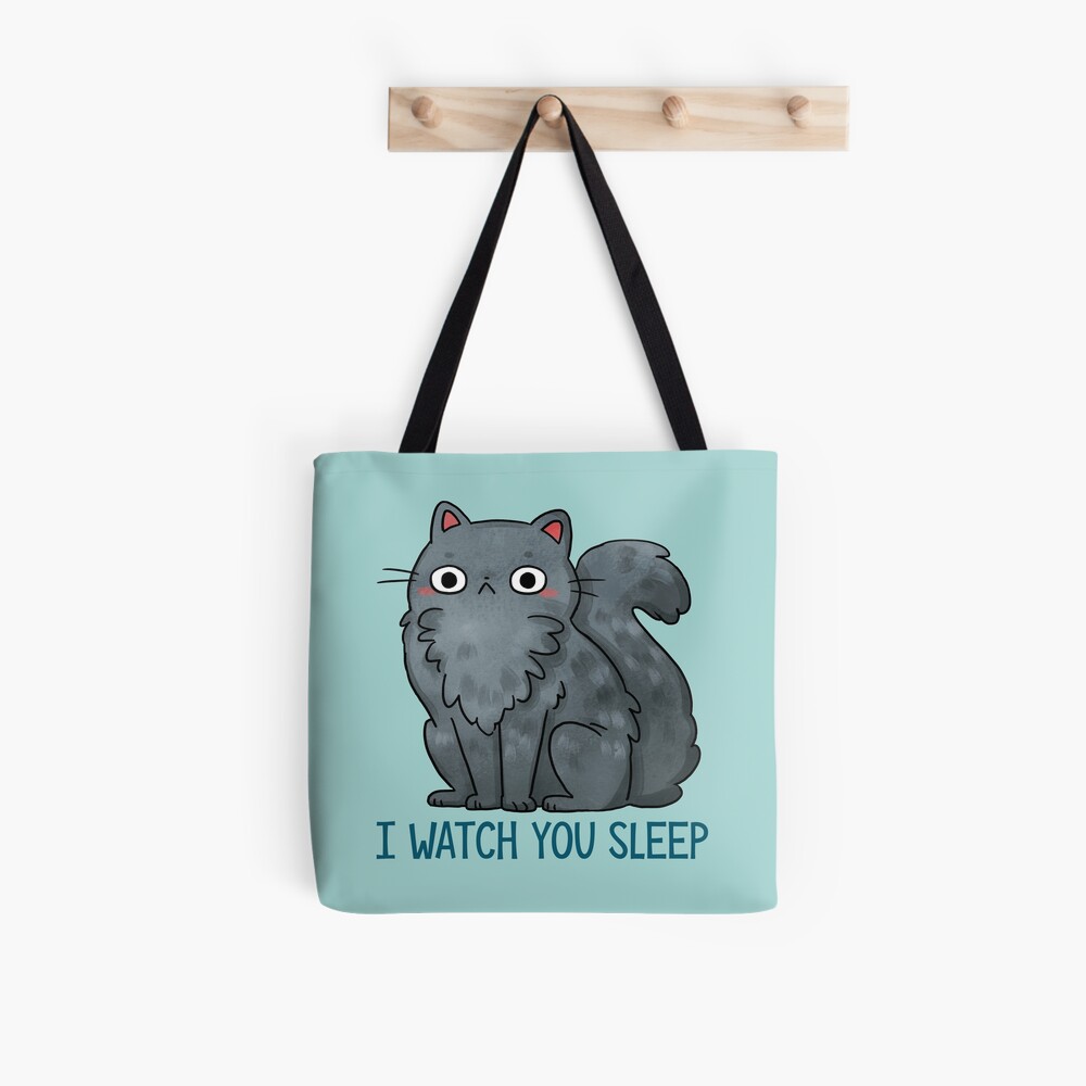Creepy Cat - That watches you sleep Tote Bag
