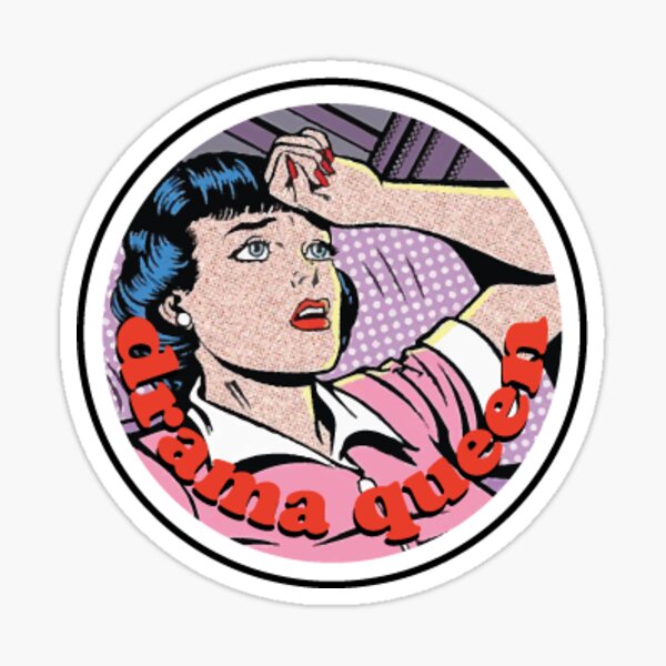 drama queen badge Sticker