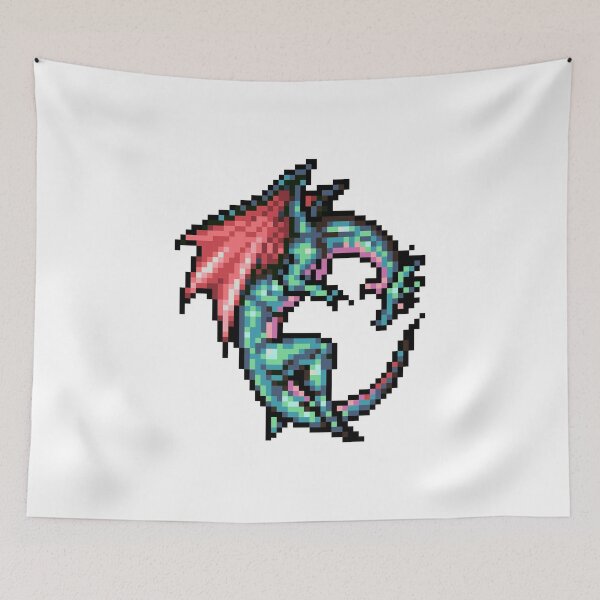 Aperçu de l'œuvre Dragon en mithril 16 bits créée et vendue par PixelArtStore.