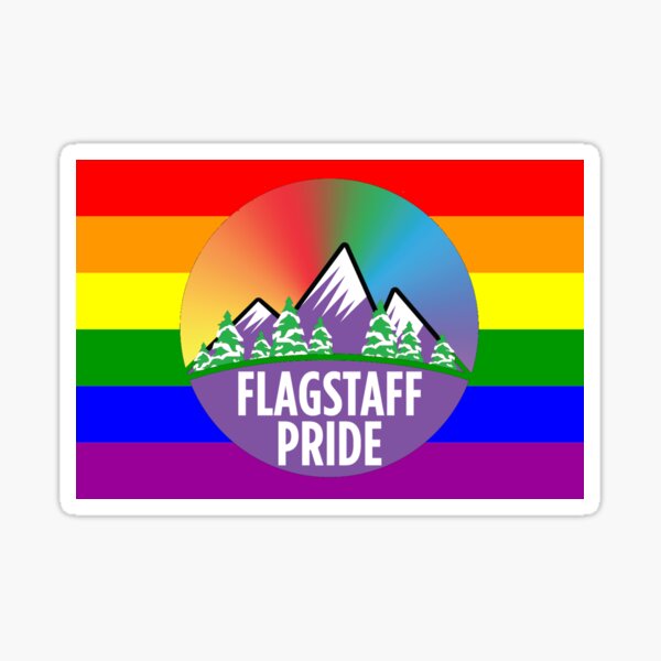 Item preview, Flagstaff Gay Pride Shirt - Flagstaff LGBT Rainbow Flag Shirt - Flagstaff Arizona Gay Pride designed and sold by Galvanized.