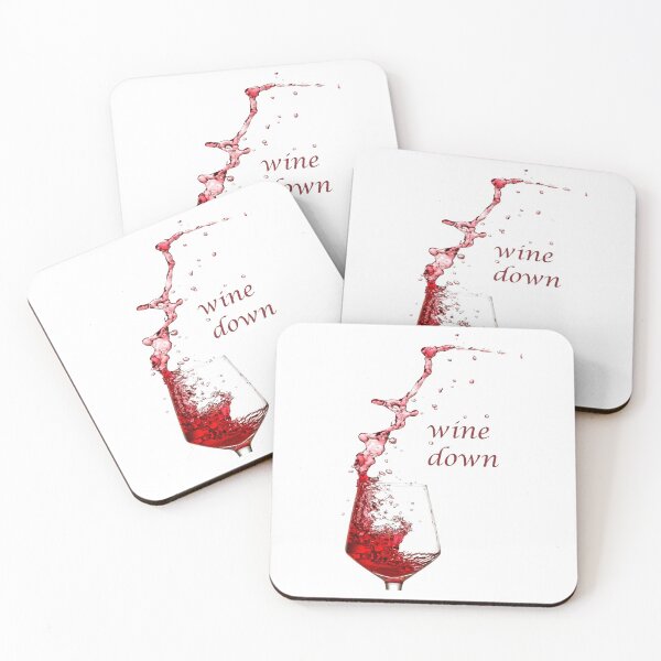 wine down Coasters (Set of 4)
