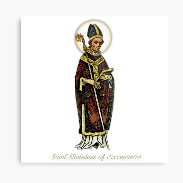 Saint Stanislaus of Szczepanów, the Martyr - english subtitle Metal Print