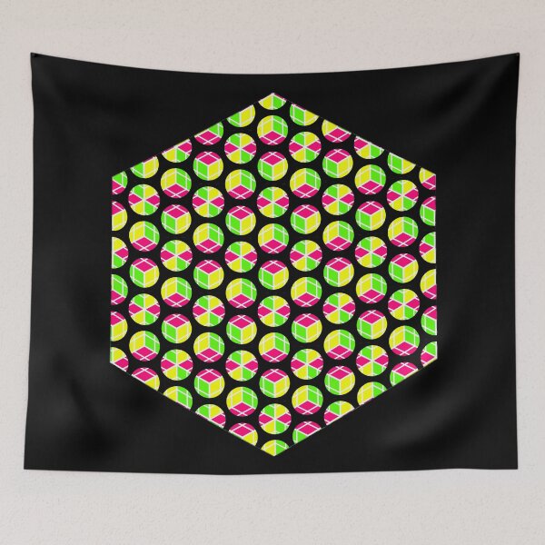 Item preview, About Four Hexagonal Rings of Cubey Dots designed and sold by weavernap.