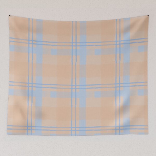 Item preview, Beige blue plaid  designed and sold by SB  Illustrations1.
